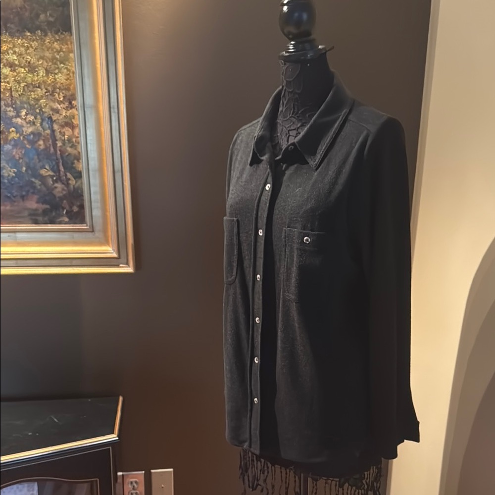 Women's Black Button Down Shirt